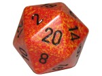 Chessex 20 Sided Dice - Large 34mm Speckled Fire